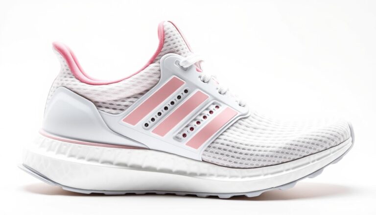 Buty sportowe damskie Adidas Ultraboost 24 w kolorze białym z różowymi akcentami