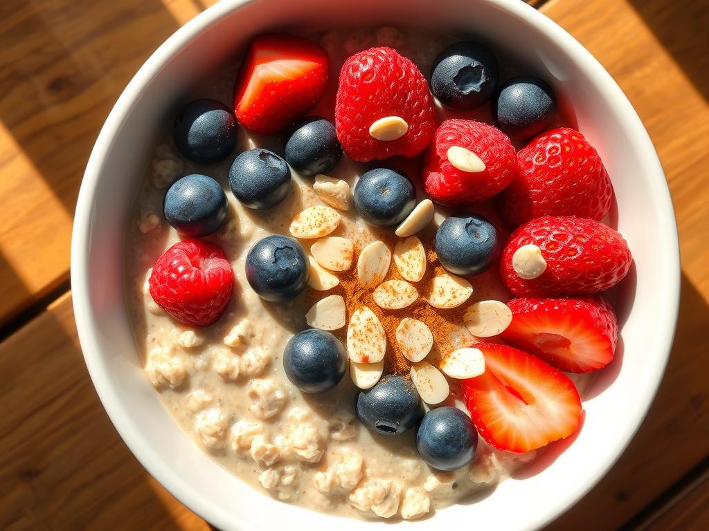 Proteinowa owsianka z owocami leśnymi - zdrowe śniadanie na diecie Proteinowa owsianka z owocami leśnymi - zdrowe śniadanie na diecie