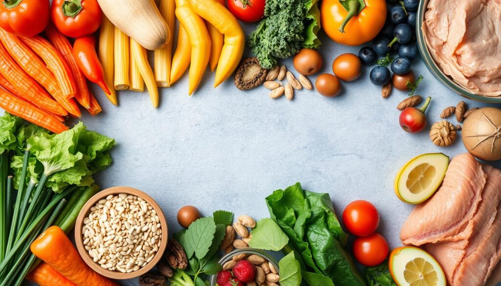 Zestaw zdrowych produktów spożywczych wspierających odchudzanie Zestaw zdrowych produktów spożywczych wspierających odchudzanie