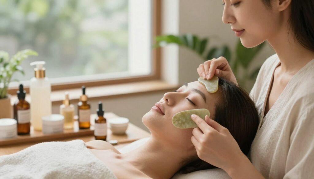 integracja masażu gua sha z kosmetykami